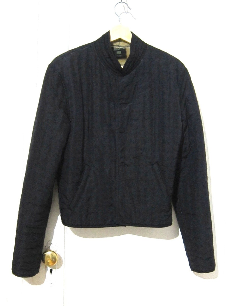 Vtg Jean Paul Gaultier Homme Black Snap Front Jacket Faux Fur