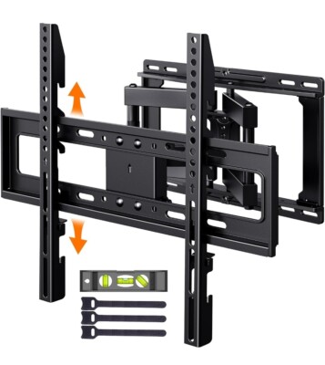 Full Motion TV Wall Mount Bracket Swivel Articulating Extension Tilt PGMFK4 BLK 