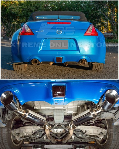 For 09-Up Nissan 370Z Z34 | Stainless Steel Axle Back 4.5 Inch Dual Tips Exhaust - 第 1/12 張圖片