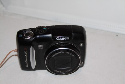 Canon PowerShot SX120 IS PC1431 Black 10.0MP 10X Optical Zoom