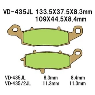 For Suzuki Boulevard 2006-2013 Vesrah VD-435/3JL Rear Sintered Metal Brake Pads Foto 2 de 2