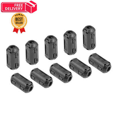 uxcell 3.5-5mm Ferrite Cores Ring Clip-On RFI EMI Noise 3.5-5mm, Black