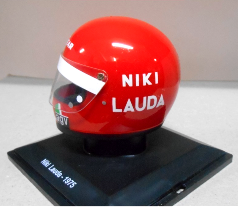 agv f1 helmet CENTURIA/SPARK 1/5 AGV F1 FORMULA 1 RACE HELMET NIKI LAUDA FERRARI 1975