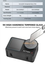 For DJI OSMO ACTION 4 Camera Screen Protector Lens HD Tempered Glass Film