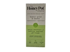 The Honey Pot Company Boric Acid & Herbs Suppositories & Applicator. 14 Ovules.