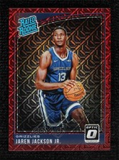 2018-19 Donruss Optic Rated Rookie Choice Red Prizm 21/88 Jaren Jackson Jr 07g2