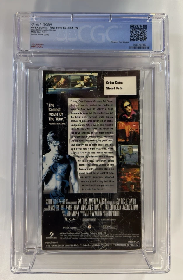 VHS — CGC 9.6/A+ SNATCH - PROMOTIONAL COPY / Pop 1 - Image 2 of 2
