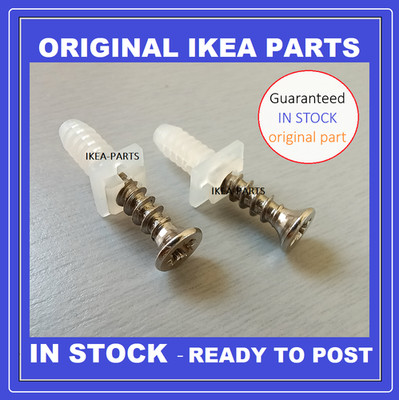 IKEA Scharnier PAX KOMPLEMENT Kunststoffdübel & Schrauben x2 Neu ORIGINAL Teile