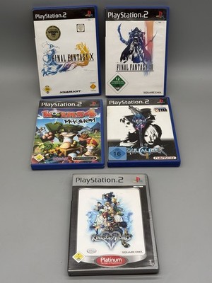 PS2 Spiele Bundle Final Fantasy X XII Kingdom Hearts 2 Soul Calibur Worms