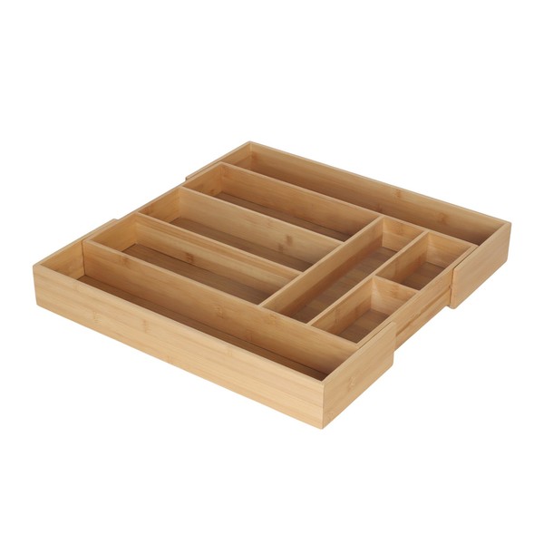 Besteckkasten Schubladeneinsatz Besteckfach Besteckorganizer Ausziehbar 8 FäCher-image