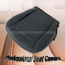 For 2016-2019 Ford Explorer Front Driver Bottom PERF Leather Seat Cover Black