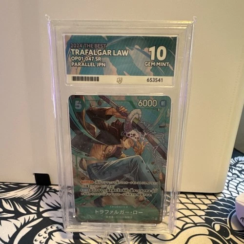 Bandai 2024 One Piece Trafalgar Law OP01-047 SR Parallel Foil JP Ace 10