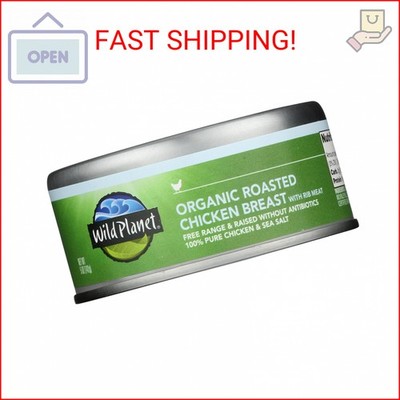 Wild Planet Organic Roasted Chicken Breast With Rib Meat, Skinless and Boneless,