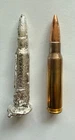 Hand poured 2oz fine AG .999 silver .308 bullet rustic War Torn bullet look