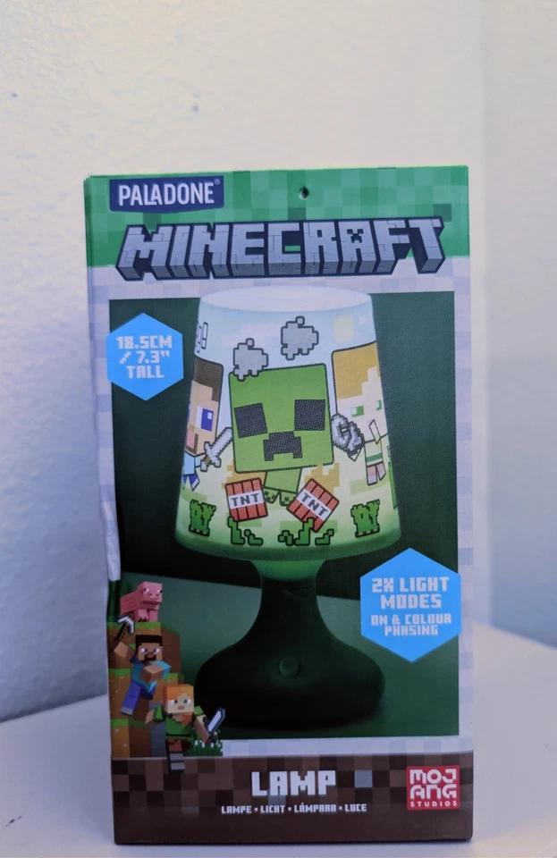 Paladone Minecraft Colour Phasing Table Lamp, Officially Licensed RGB LED Night - Image 2 of 3