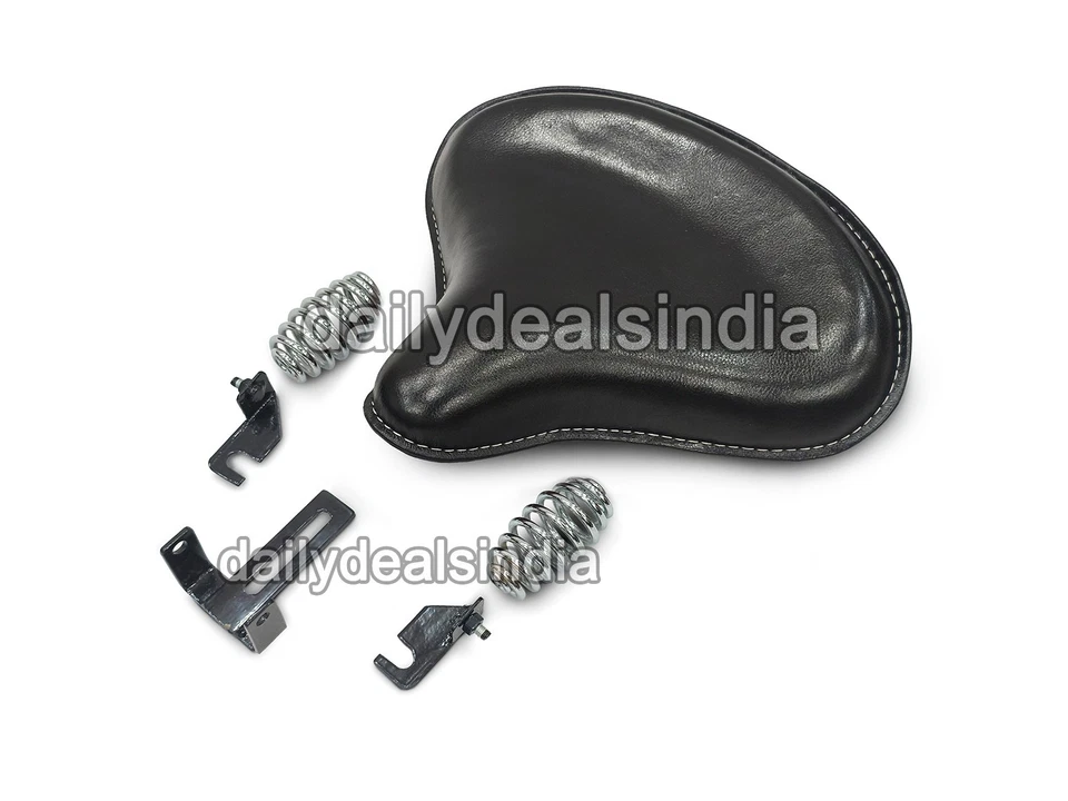 Pour Royal Enfield Classic 650 'Selle Solo Type Américain Avant Couleur Noire' - Photo 2/4