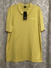 Oakley Golf Polo Shirt Stretch Men  s Size XL Yellow Collared Logo NEW