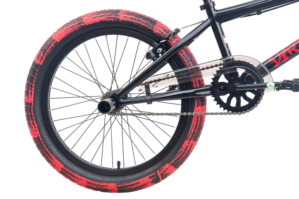 CHILLIZ BMX Freestyle 20 Zoll XB.02 schwarz-rot Kinder Erwachsene V-Brake 360° - Bild 4 von 4
