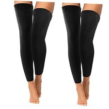 2 Pairs Fleece Leg Warmers Women Over Knee Winter Thick Fleece Lining Elastic