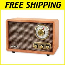 Vintage Wood Bluetooth Radio, Built-in Speakers