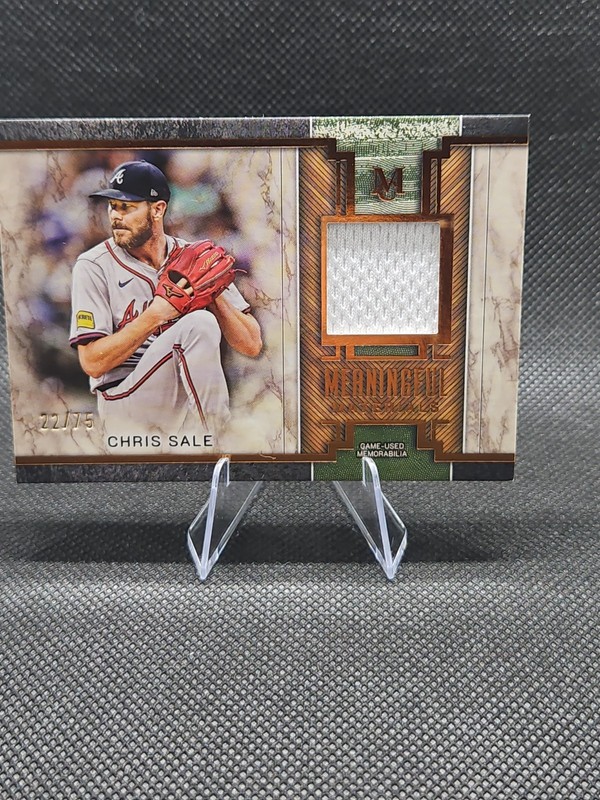 2025 Topps Museum Collection Chris Sale Meaningful Relic 22/75 #MMR-CS Braves