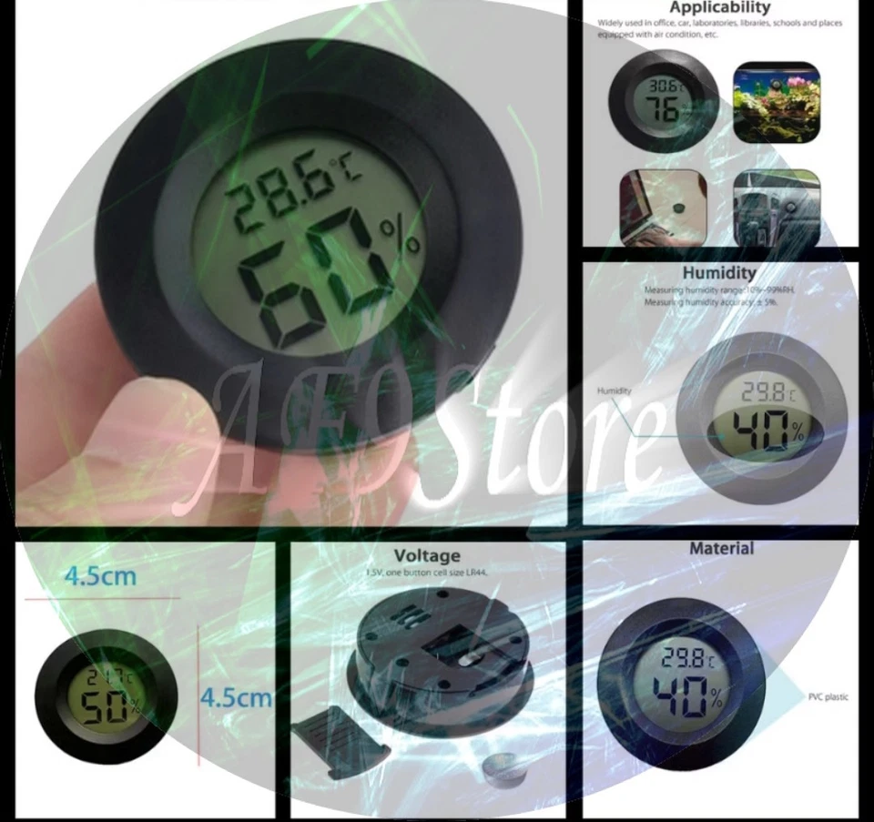 Indoor Mini Thermometer Digital Hygrometer meter Gauge, Portable Temperature - Image 4 of 4