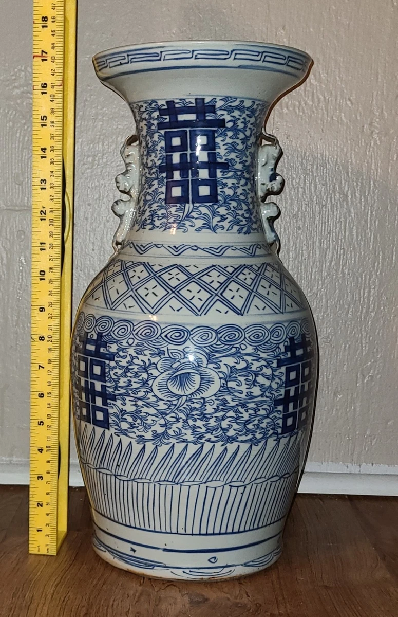 陶瓷蓝色1850-1899 中国古董花瓶| eBay