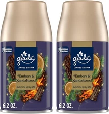 Glade Embers & Sandalwood Scented Air Freshener Spray Refill, 6.2oz (2-Pack)