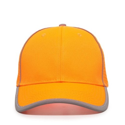 Outdoor Cap Neon Orange Safety Hat   Reflective Mesh Back Cap