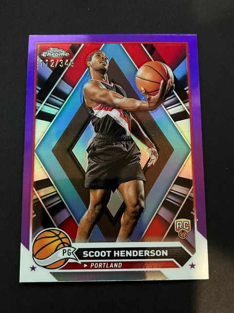 2023-24 Topps Chrome Purple Refractors #60 Scoot Henderson /349 SP