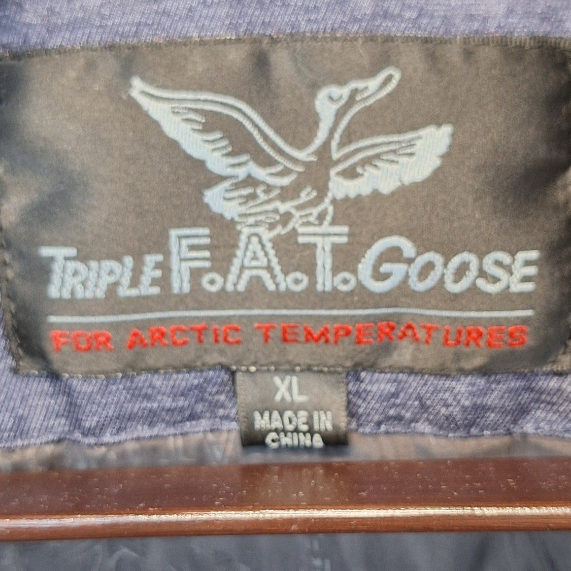 Triple F.A.T. Goose Parka Womens XL Blue Goose Down Filled Hooded Belted Winter image 10