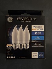 GE Reveal Decorative HD Light 60w Pack of 3 Bulbs 