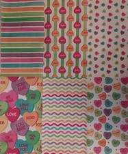 2 Individual Conversation Heart Valentine Guest Napkins with 6 Separate Designs