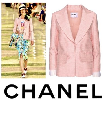 6K Chanel 2017 Pink Paris Cuba Tweed Knit Dress Jacket 34 36 2 4 Coat Top S M