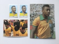 4x Pelé Brasilien Sammelbilder, Sicker Fussball-Saison 1967/68, WM 1970 Bergmann