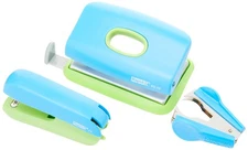 Rapid F5 Mini Stapler, FC10 Hole Punch and Staple Remover Set, 10 Sheet Capacity