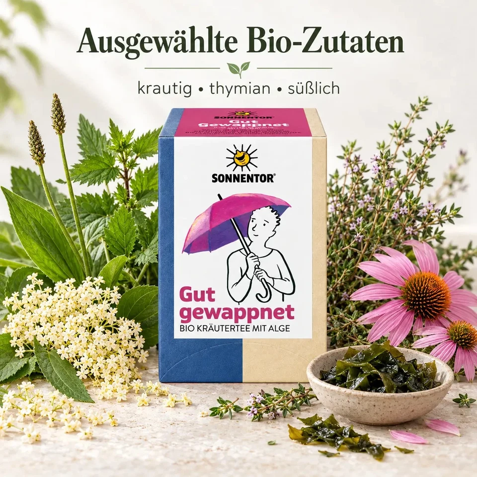 6er Pack Sonnentor Gut gewappnet Tee Bio Kräutertee Echinacea 6x18 Beutel 162g - Bild 4 von 4