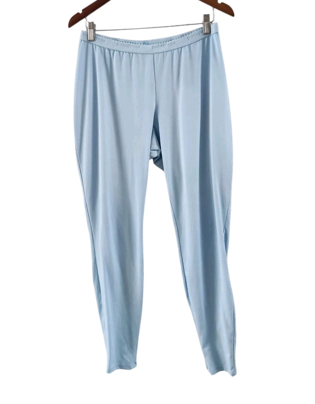 Patagonia Light Blue Performance Baselayer Pants Capiene Womens Size Large