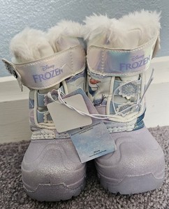 Toddler Girls' Disney Frozen Winter Light Up Boots - Lilac Size 5