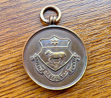 1942 Engraved Junior Champion Medal D Broadbent HCS Sheep Agricultural Award
