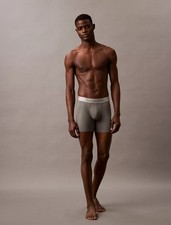 Calvin Klein Mens Brushed Microfiber Stretch Boxer Brief in Gray Sz Medium