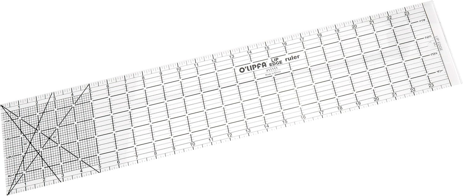 O'Lipfa 11111 Ruler with Lip Edge, 5 X 24-Inch