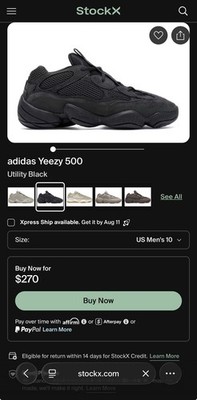 adidas Yeezy 500 Utility Black Low Top Mesh Men s Sneakers F36640 2018