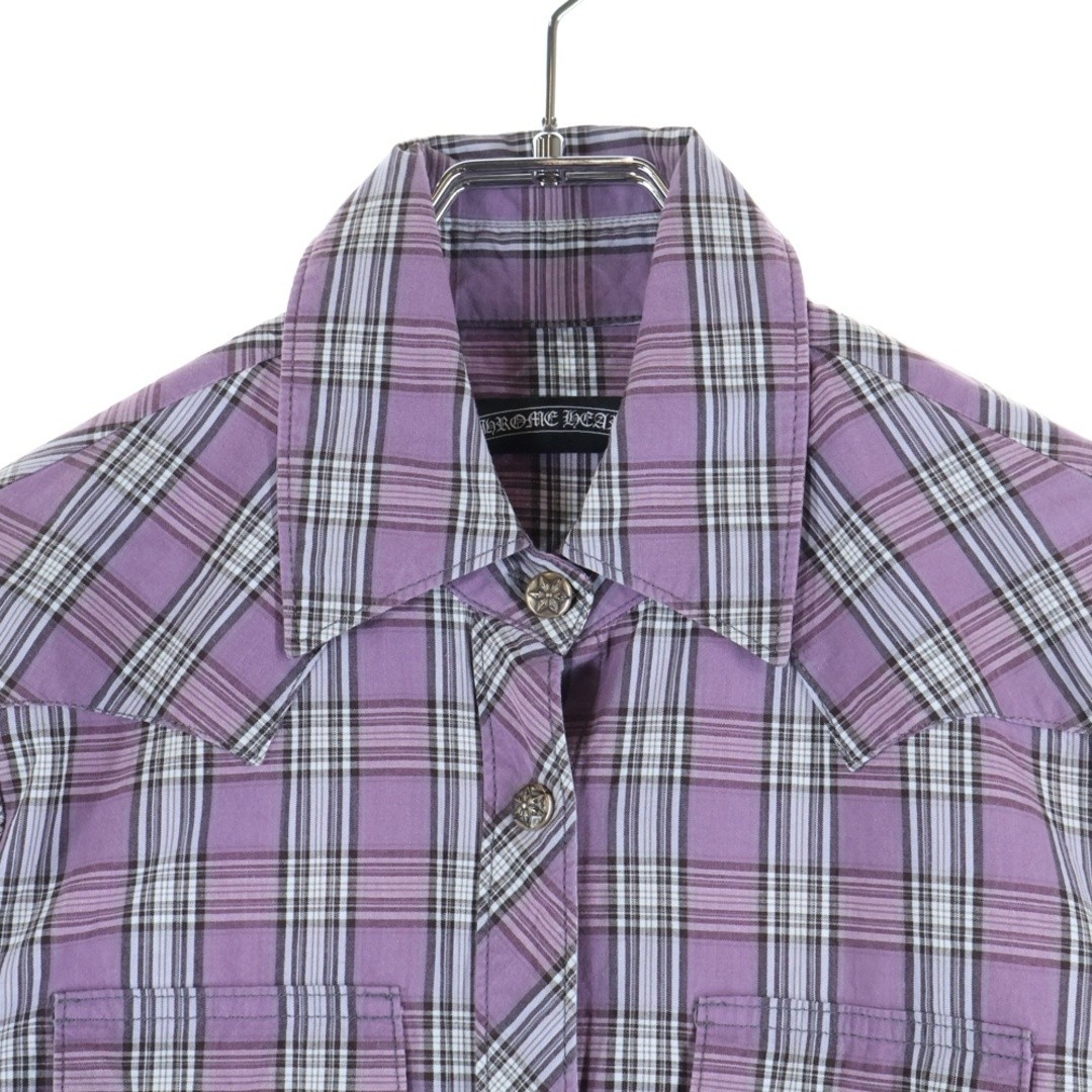 CHROME HEARTS WESTN WESTERN STARBALL BUTTON CROSSPATCH LONG SLEEVE CHECK Used 62 thumbnail 3