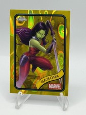 2025 Topps Chrome Marvel Gamora #140 Yellow Lava Refractor Parallel