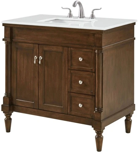 Elegant Lighting VF13036-VW Lexington 36" - Wood - Picture 9 of 12