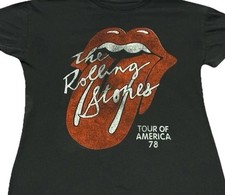 T-shirt Rolling Stones Band Tour Of America 1978 SIZE SM Unisex Vintage