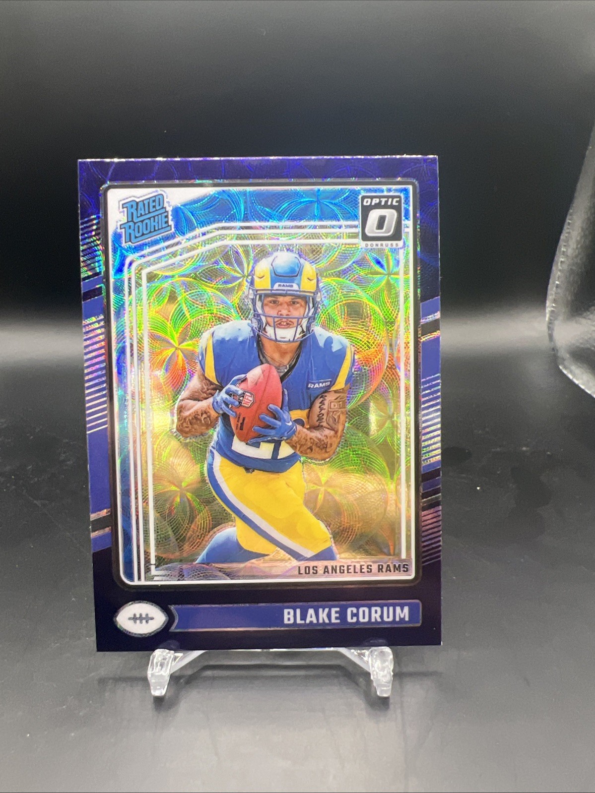 2024 Panini Donruss Optic - Rated Rookie Blake Corum #208 Purple Scope Prizm...