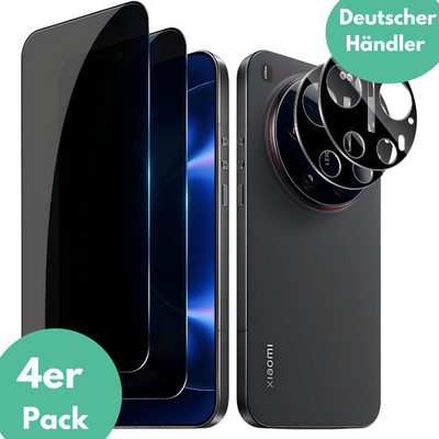 2X Blickschutz für Xiaomi 17 Ultra Display Kamera Panzerfolie Privacy Full 9H