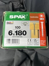Spax 6x180mm Zinc T30 Head Screws – Box of 100 | Class 2 | Heavy Duty Timber Fix